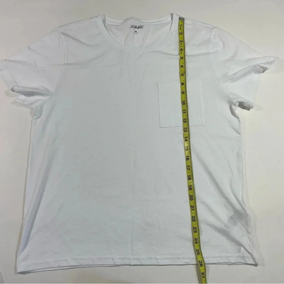 New J Crew Premium Jersey Pocket Tee Shirt White - Picture 10 of 10